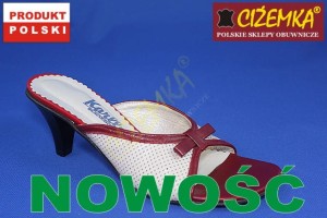 WYPRZEDAŻ Klapki Damskie 144 Beżowo Bordowe