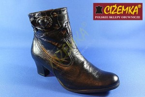 Botki Kozaki Damskie 136 CZARNE