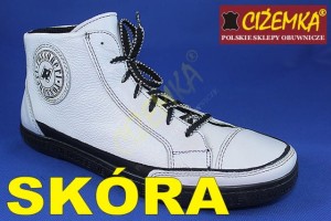 WYPRZEDAŻ Rossoneri Półbuty Męskie TRAMPKI OLDSCHOOL 23/2 BIAŁE