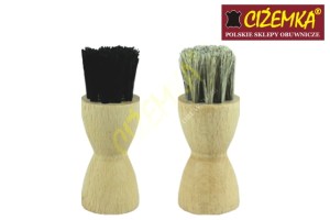 SZCZOTKA MAZAK DO POMMADIER KREMÓW PAST Z KOŃSKIEGO WŁOSIA OKRĄGŁY JASNE I CIEMNE WŁOSIE 7cm x 2,6 cm