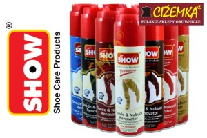 SHOW WODOODPORNY RENOWATOR FARBA DO ZAMSZU I NUBUKU 220-250 ml