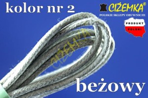 SZNUROWADŁA SZNURÓWKI WOSKOWANE BAWEŁNA do butów BEŻOWE