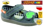 Renbut SANDAŁY SANDAŁKI DZIECIĘCE 13140 PROFILOWANE Ag+ POPIEL AUTO 3D (20-27)