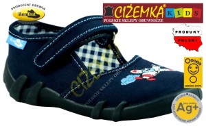 Renbut KAPCIE sandały DZIECIĘCE 13105 PROFILOWANE Ag+ GRANAT SAMOLOT (19-27)