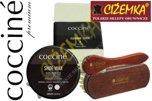 COCCINE ZESTAW 18 DO CZYSZCZENIA I POLEROWANIA BUTÓW CIEMNE DREWNO