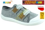 NAZO TRAMPKI tenisówki dziecięce szkolne BAWEŁNA 032 szare