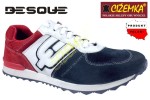 DESQUE Obuwie Buty Sportowe SKÓRA  06M10F granat biały czerwony