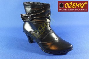 Botki Kozaczki Damskie ocieplane 242 CZARNE  