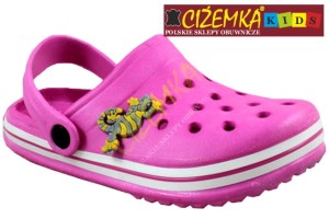 SUNFLOWER KLAPKI BASENOWE DZIECIĘCE TYPU CROCS 7587-2 RÓŻOWE 30-35