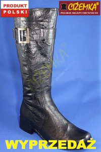 Kozaki Oficerki Damskie 243 CZARNE