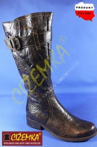 Kozaki Oficerki Damskie 243 BRĄZOWE