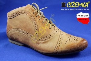 Półbuty DAMSKIE G532 BRĄZOWE