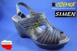 SIMEN Sandały Damskie na KOTURNIE 5627 kolor 1225 granat