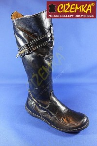 Zima KOZAKI wysokie SKORA naturalna 336 czarne