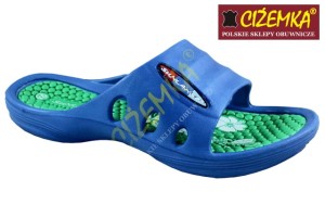 KLAPKI BASENOWE DAMSKIE 351 GRANAT WKŁADKA ZIELONA 37-41