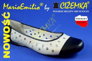 MarioEmilio Balerinki BALERINY damskie 16 CZARNE BEŻOWE