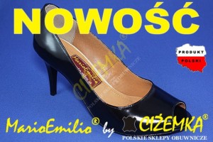 NOWOŚĆ MarioEmilio czółenka damskie na obcasie 431  czarne 