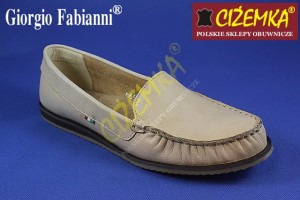 Giorgio Fabianni Półbuty MOKASYNY Damskie 655B beżowe