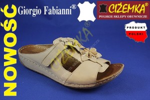 NOWOŚĆ Giorgio Fabianni Klapki Damskie 722 beżowe