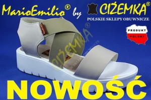 MarioEmilio Sandały Damskie 516 BEŻOWE