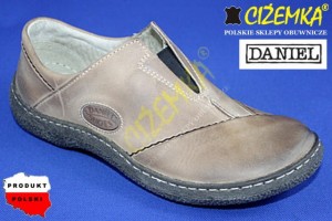 Daniel Półbuty Damskie SKÓRA D107 BEŻOWE