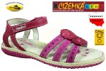 RenBut SANDAŁY SANDAŁKI DZIECIĘCE DZIEWCZĘCE 3141690 AMARANT RÓŻOWE (31-36) SKÓRA NATURALNA