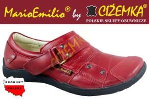 MarioEmilio Półbuty Damskie 260 na małego rzepa nowe spody CZERWONE