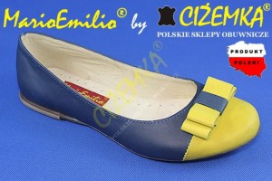 MarioEmilio Balerinki BALERINY damskie 10K NIEBIESKIE ŻÓŁTE HIT