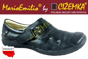 MarioEmilio Półbuty Damskie 260 na małego rzepa nowe spody CZARNE 