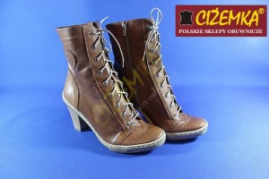 Kozaki Trzewiki Damskie 502 CAMEL (JASNY BRĄZ)