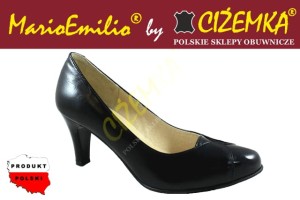 MARIOEMILIO CZÓŁENKA PÓŁBUTY 681 CZARNE + CZARNY LAKIER 36 - 41