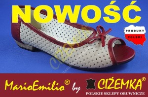 MarioEmilio Balerinki damskie B BORDO beżowe
