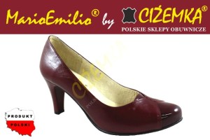 MARIOEMILIO CZÓŁENKA PÓŁBUTY 681 BORDOWE + BORDO LAKIER 36 - 41