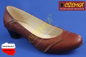 Półbuty Damskie wsuwane 238 BRĄZ CAMEL