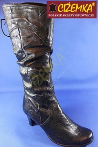 Kozaki Damskie Wysokie NATALIA CZARNE