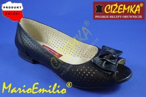 MarioEmilio Balerinki BALERINY damskie 324 CZARNE