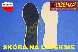 Wkładki do butów SKÓRA NA LATEKSIE 35-50