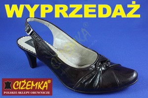 WYPRZEDAŻ Czółenka Letnie Damskie R45 BRĄZOWE CIEMNE