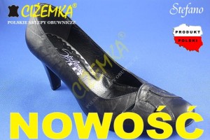 Czółenka Półbuty Damskie 1209 CZARNE