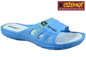 SPORT KLAPKI BASENOWE DAMSKIE 308 NIEBIESKIE 36-41