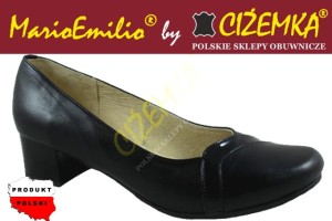 MARIOEMILIO CZÓŁENKA PÓŁBUTY 590 CZARNE + CZARNY LAKIER 35 - 41