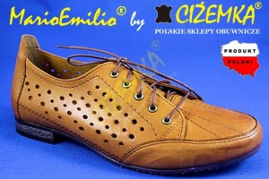 MarioEmilio Półbuty Damskie 740 jasny brąz KONIAK 
