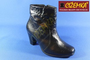 Botki Kozaki Damskie Niskie 560 CZARNE