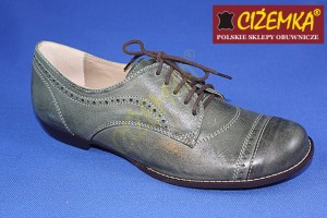 ELEGANCKIE Półbuty wizytowe Damskie R264 OLIWKA
