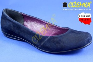 Balerinki damskie 183 GRANATOWE