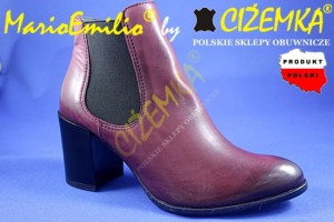 MarioEmilio botki trzewiki sztyblety 818 BORDOWE