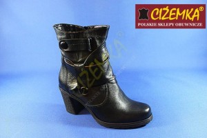 Botki Kozaczki Damskie ocieplane 232A CZARNE 