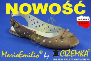 MarioEmilio Sandały sandałki damskie 18 BEŻOWE
