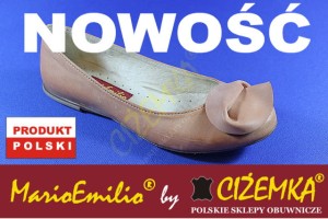 MarioEmilio Balerinki BALERINY damskie 10R BEŻOWE