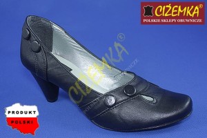 Półbuty Damskie Łeska czarne 
